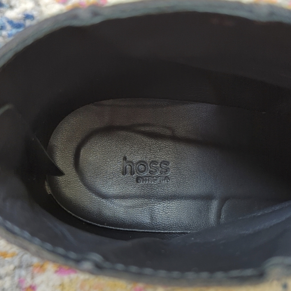 Hoss Intropia Classic Suede Leather Round Toe Block Heel Ankle Booties Gray 38 - Picture 12 of 16